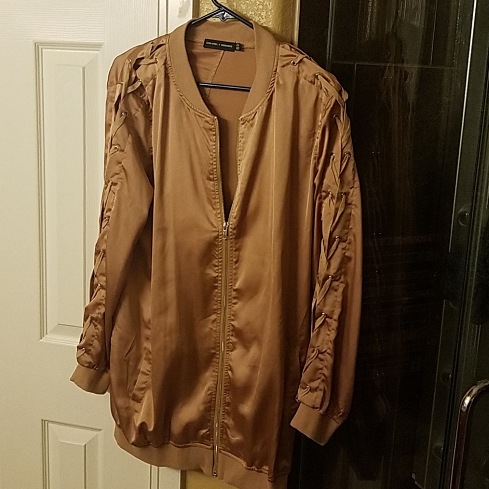 Size 10 Carli Bybel missguided bomber jacket